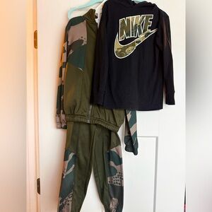 Nike track suit and coordinating hoodie l/s shirt
